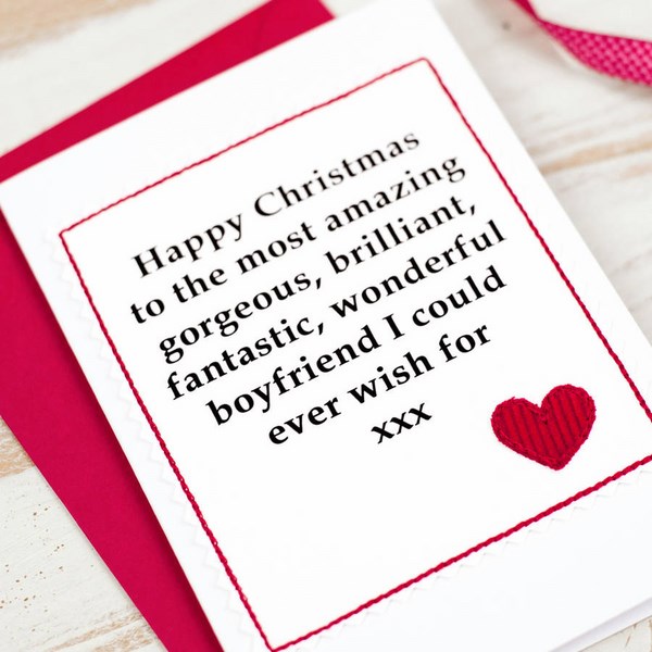 boyfriend original christmas card for husband 