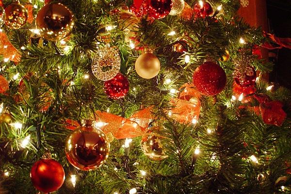 real-christmas-trees-decorating-ideas-beautiful christmas tree ornaments