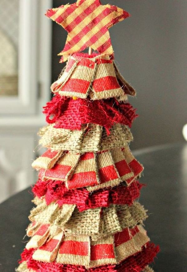 rustic burlap christmas tree christmas decorations crafts diy holiday decor ideas