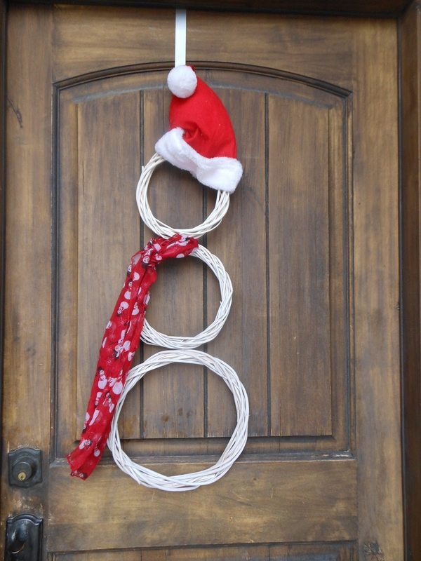 snowman wreath ideas creative front door christmas decorations diy snowman wreath