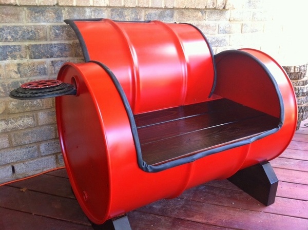 super cool diy oil barrel furniture ideas garden bench