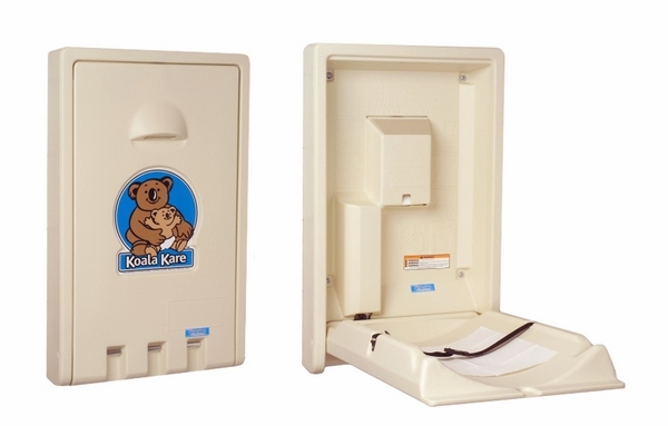 vertical baby changing station for public restrooms 