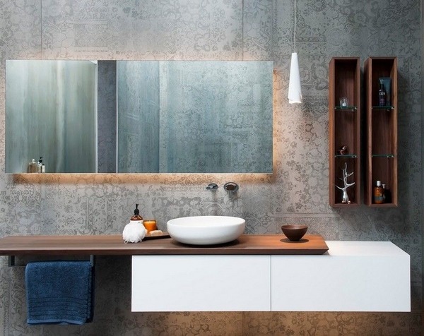  contemporary bathroom concrete walls 