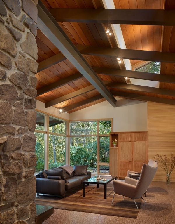 beams in interior design midcentury living room design