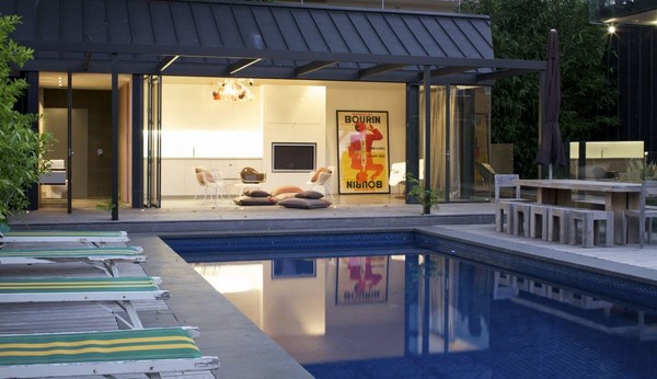 contemporary pool house design ideas deck
