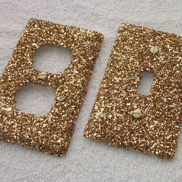 easy craft ideas glitter switchplates home decor