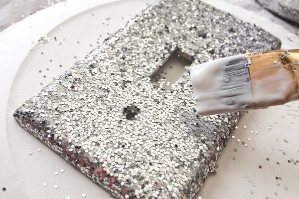   how to decorate switch plates glitter light switch