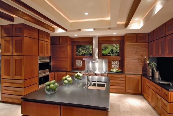 countertops black contemporary kitchen 