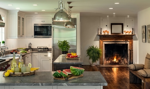 honed granite countertops kitchen design ideas fireplace 