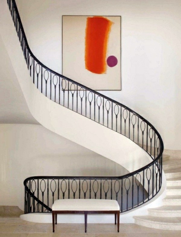 metal railings modern stairs home decorating ideas