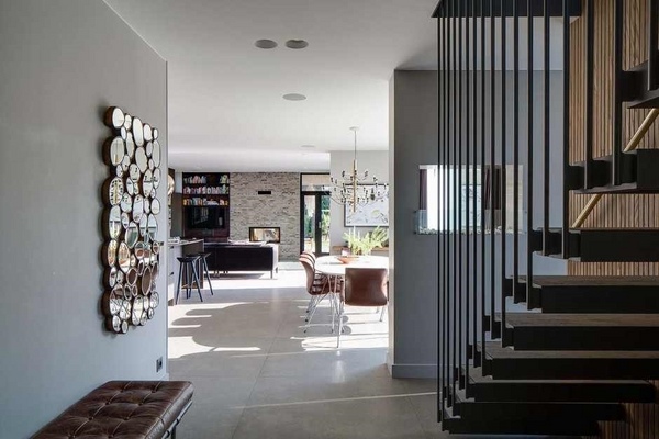 metal stair railing modern home decor ideas 