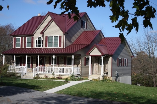 standing seam red metal roof 