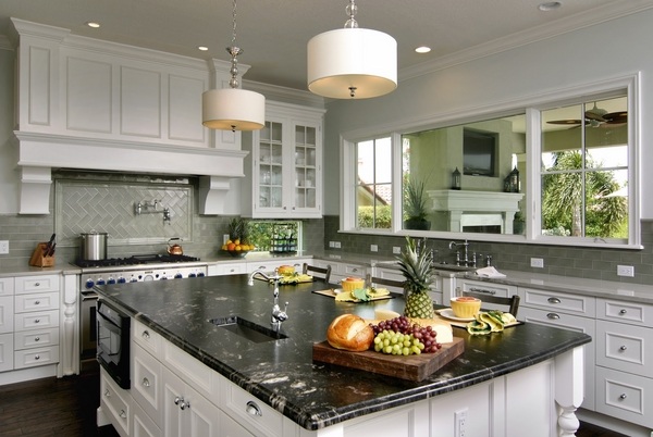titanium granite countertop white cabinets backsplash ideas 