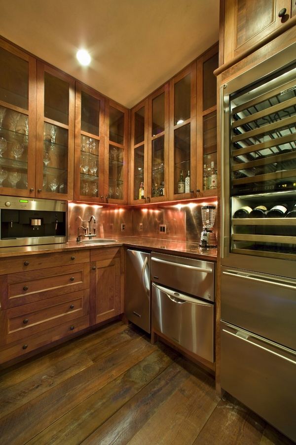 copper countertops pros and cons rustic kitchen design home bar 