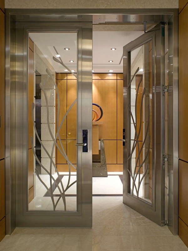 custom stainless steel door front door design ideas