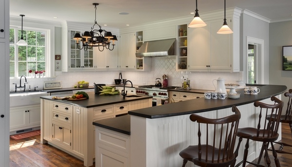 honed black granite countertop black white kitchen design