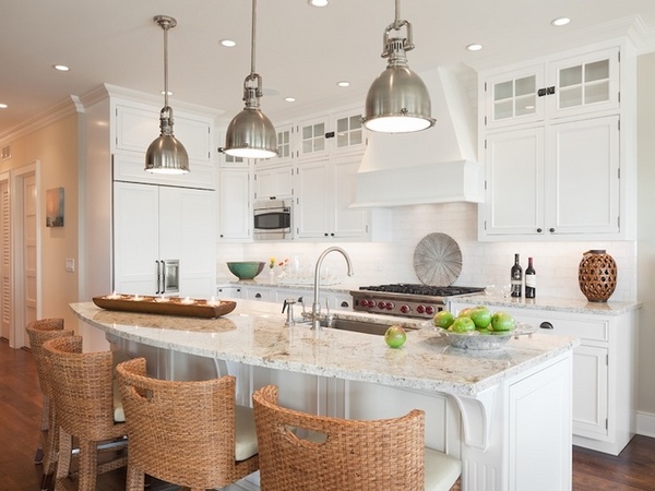 how to choose granite countertop color for white kitchen cabinets