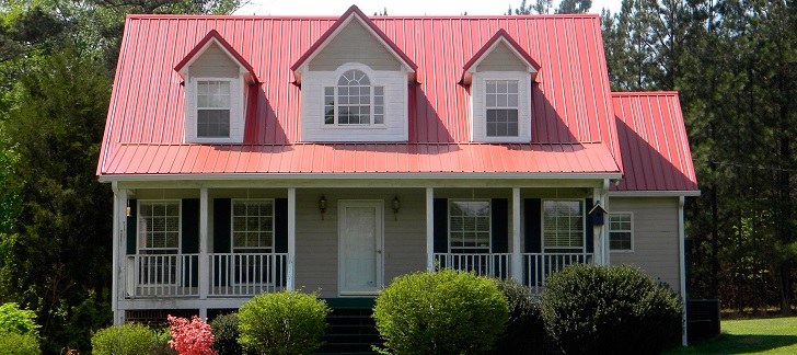 red roof house