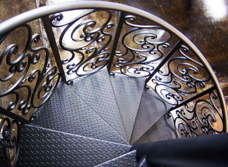 metal stairs metal spiral staircase wrought iron balusters interior staircase 
