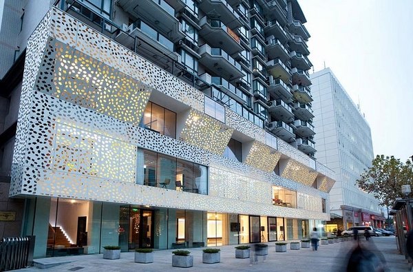 contemporary architecure perforated metal decorative panels modern exterior design ideas 