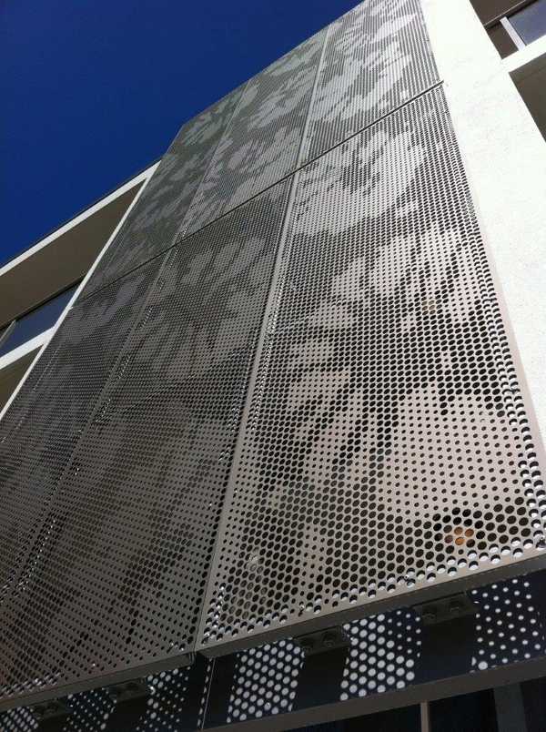 decorative metal panels modern exterior design ideas 