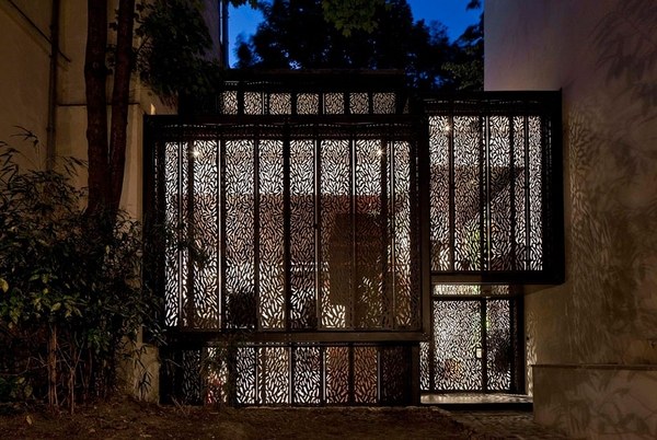 perforated sheet metal contemporary house exterior design