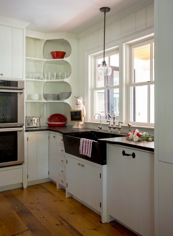 white kitchen cabinets apron sink