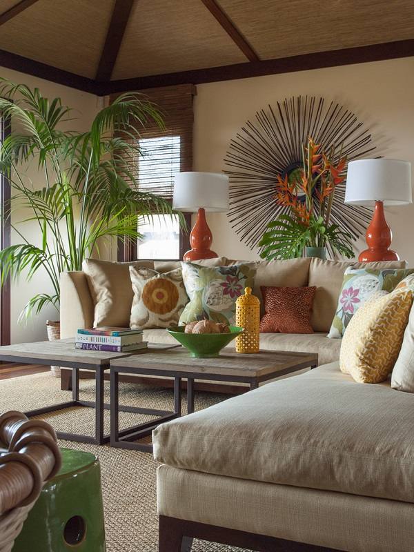 tropical living room decor ideas sofa set 