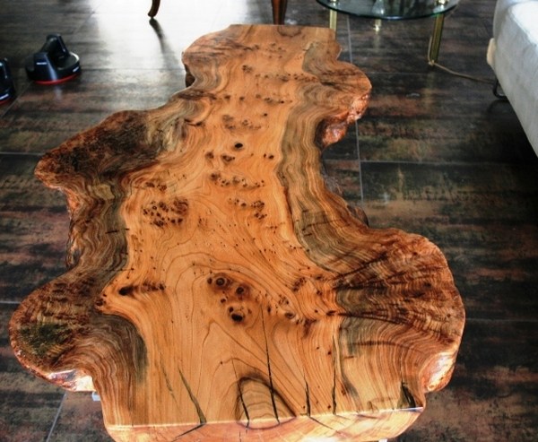 solid wood furniture burl table