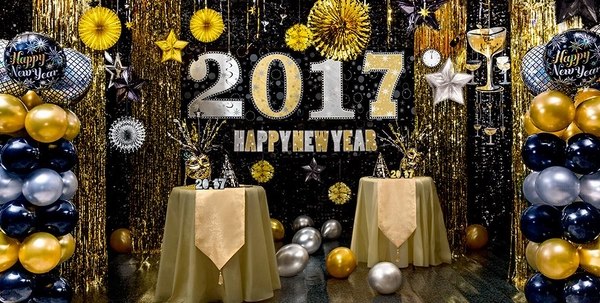 new years eve party decorations ideas balloons banners