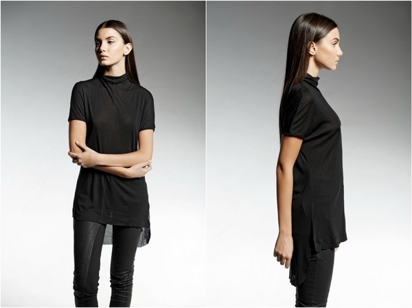 pendari collection black blouse high neck line