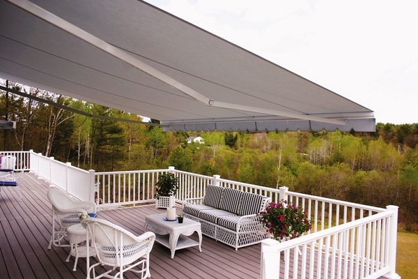 retractable sunshade patio deck ideas raised deck