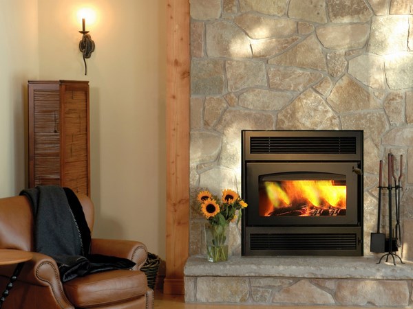 what is zero clearance fireplace stone wall wood burning
