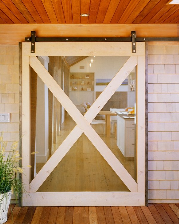 wood screen doors sliding barn door beach style entry