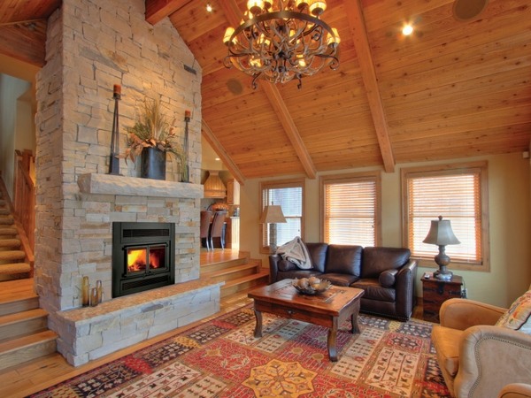 fireplace ideas pros and cons rustic interior 