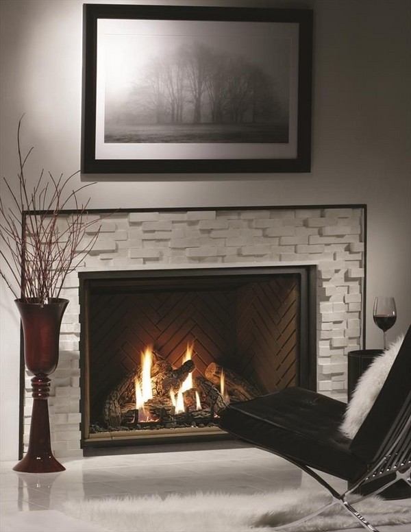 zero clearance fireplaces contemporary living room decor