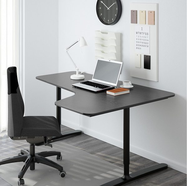 standing by IKEA home office furniture 