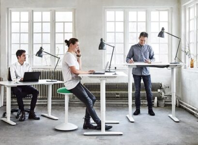 Bekant-standing-desk-by-IKEA-sit-stand-office-desk-modern-office-furniture