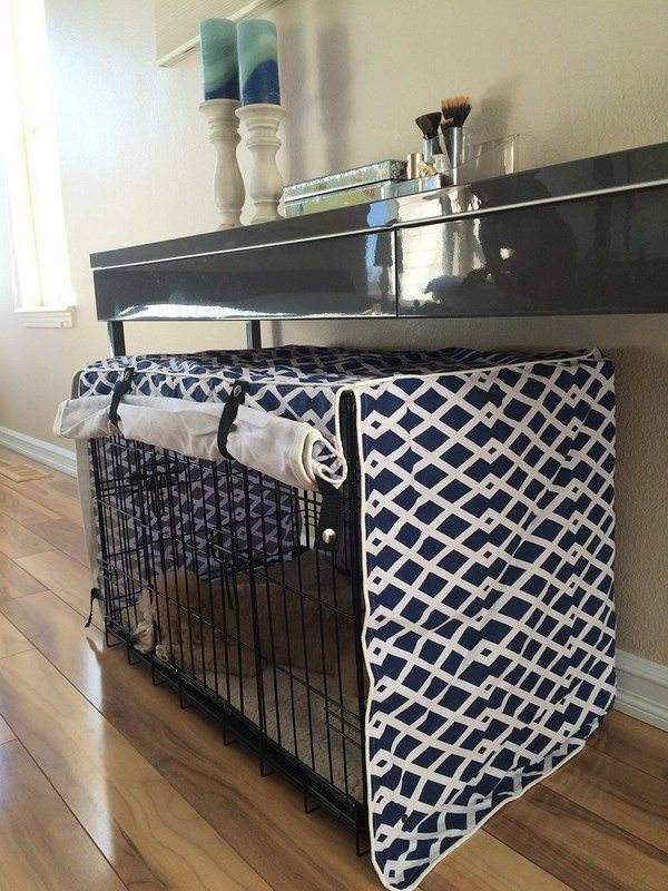 Dog-crate-and-dog-crate-cover-ideas-blue-dog-pet-crate-cover