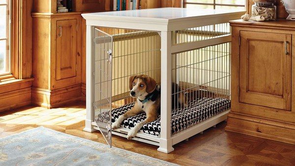 Dog-crate-and-dog-crate-cover-ideas-pet-furniture-design-mattress