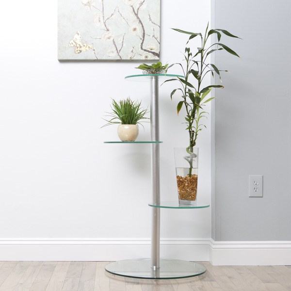 Glass flower stand idea modern plant stands