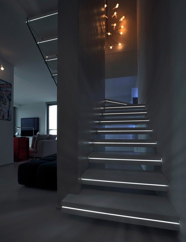 Trendy Interior Stair Lights Modern, Stair Lighting Ideas Pictures
