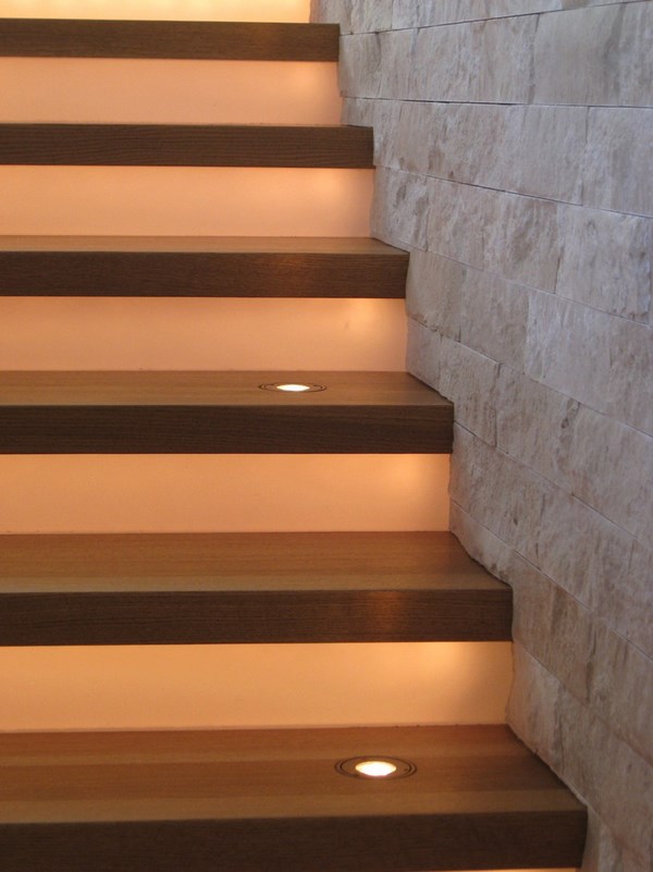 Interior  modern staircase lighting