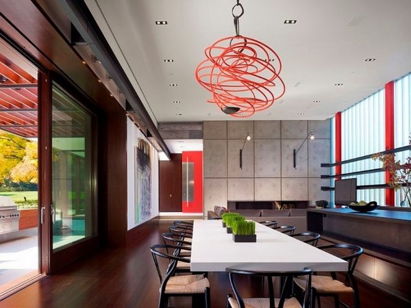 Modern dining room fluorescent fixtures modern chandelier