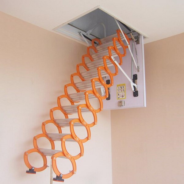 Semi automatic retractable stairs attic ladder ideas 
