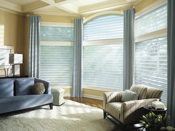 arched shutters window curtains living room design
