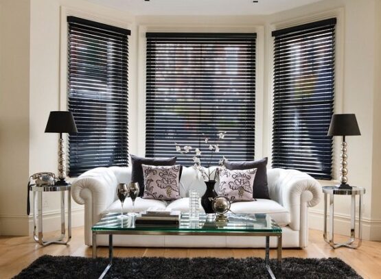 bay-window-blinds-ideas-attractive-blinds-modern-living-room-black-vinyl-blinds