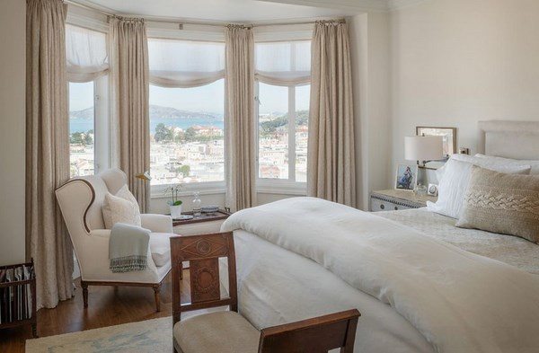 bay-window-blinds-ideas-bay-window-curtains stylish-bedroom-decor