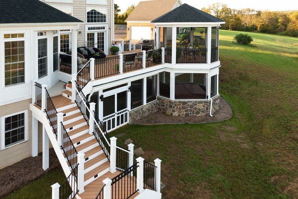 contemporary exterior deck railing ideas elevated deck