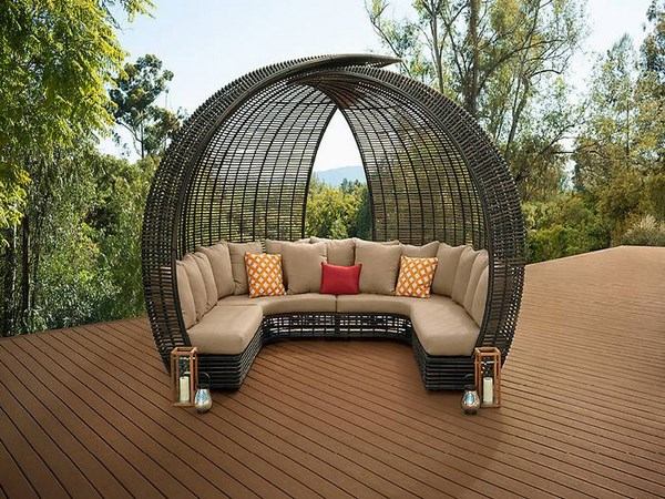 modern outdoor furniture patio deck materials pros and cons 